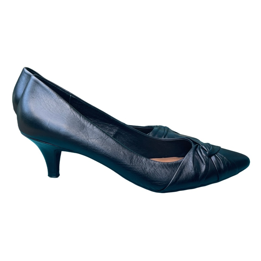 Aldo Black Leather Kitten Heels – Size 10 | Classic Pumps - Picture 3 of 13